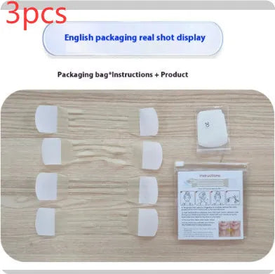 Skin colour neck pattern sling tape with 20 patches in 4-pack set for invisible neckline support