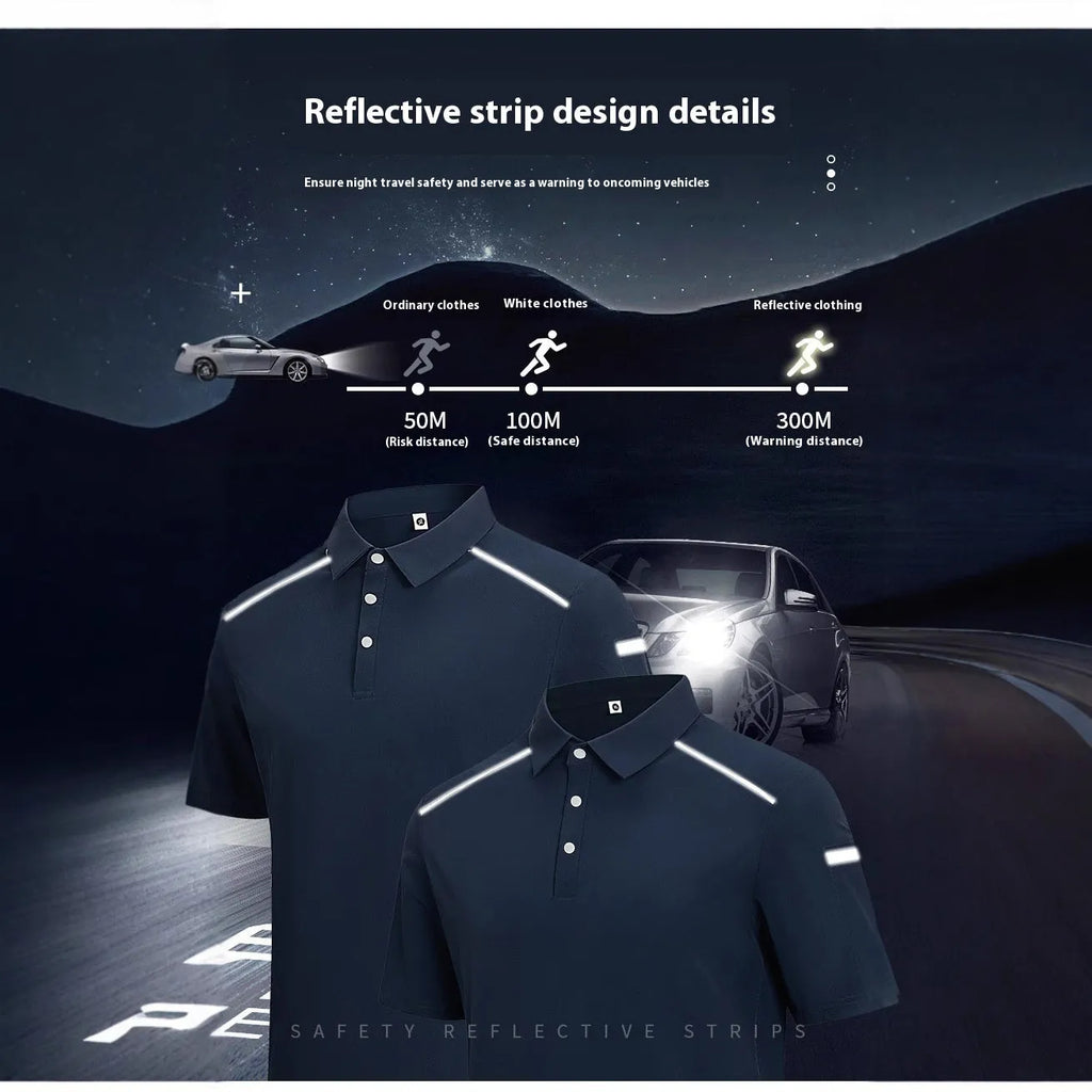 Men's quick-dry work t-shirt with ice feeling technology in solid colours