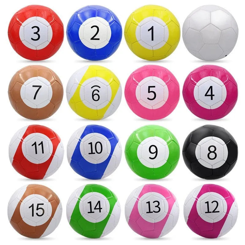 PVC football with machine seams in sizes 3, 4, and 5 for training and competition.