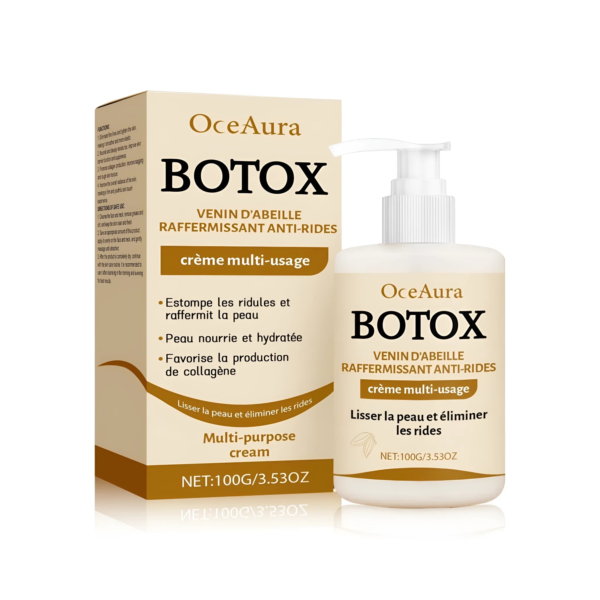 Multi-purpose repair cream in a 100g tube with bee venom and Syn-Ake peptide for face and body