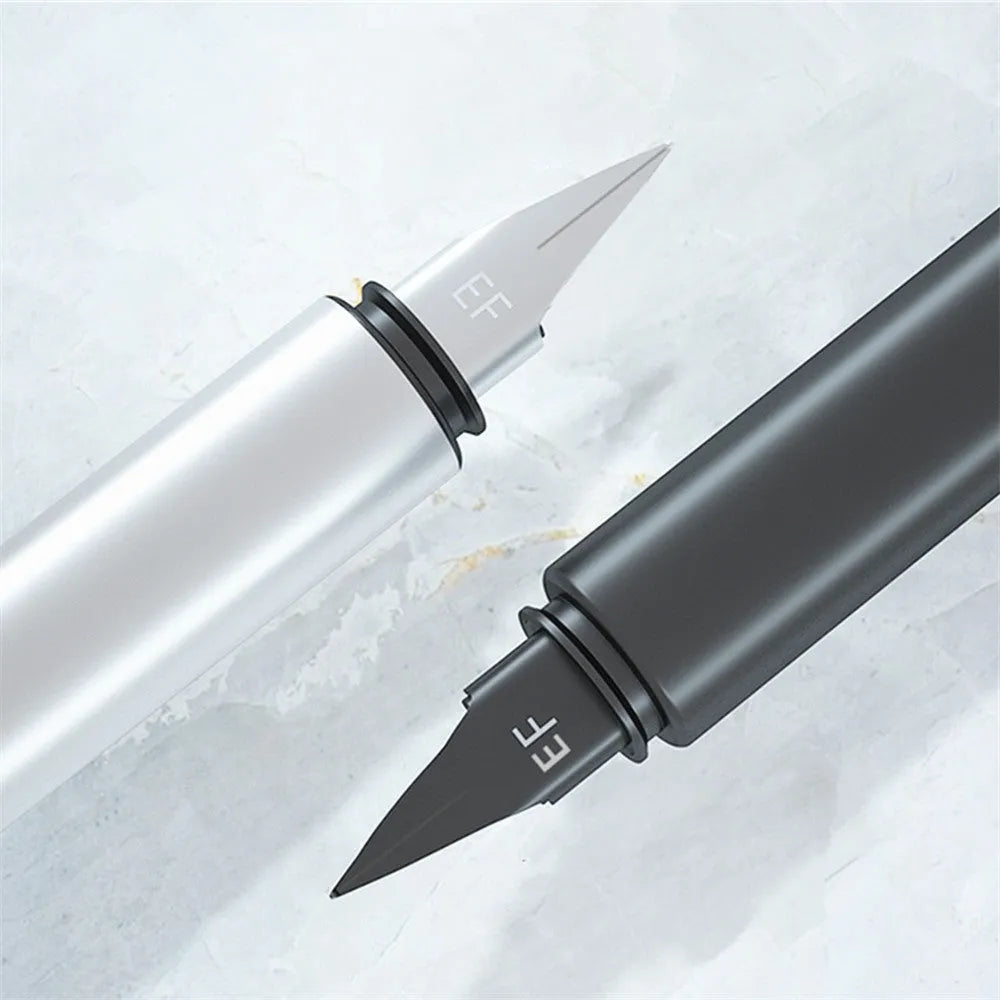 Jinhao all-steel fountain pen with stainless steel nib, available in EF or F tip, metal body