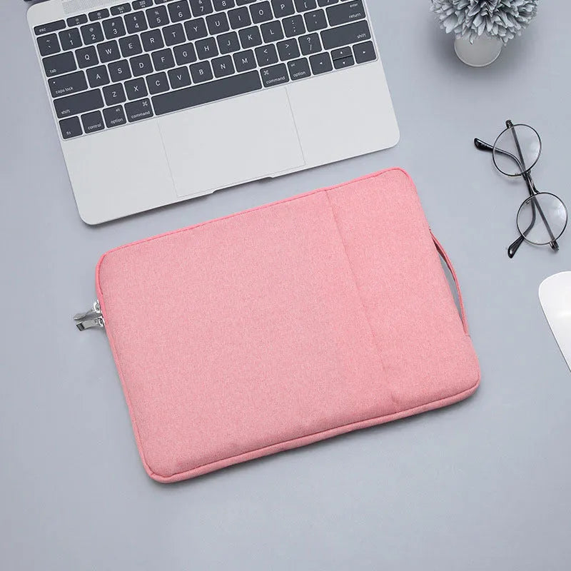 Oxford cloth laptop storage bag in blue, waterproof with zipper closure and internal computer pocket