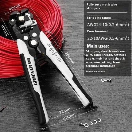 Fully automatic wire stripping pliers with high carbon steel blade in box mounted design