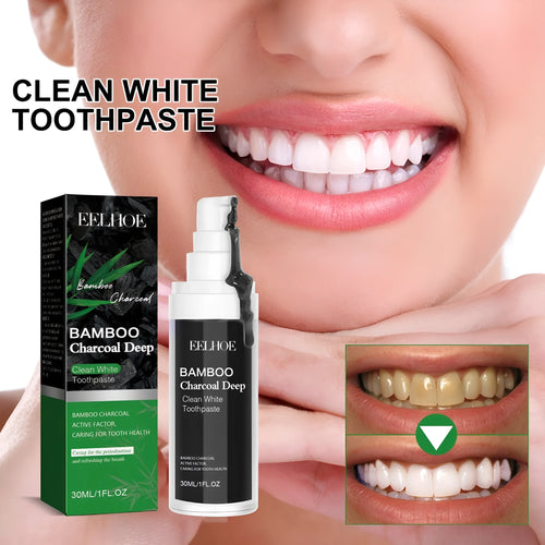 30ml bamboo charcoal toothpaste tube for stain removal and brightening