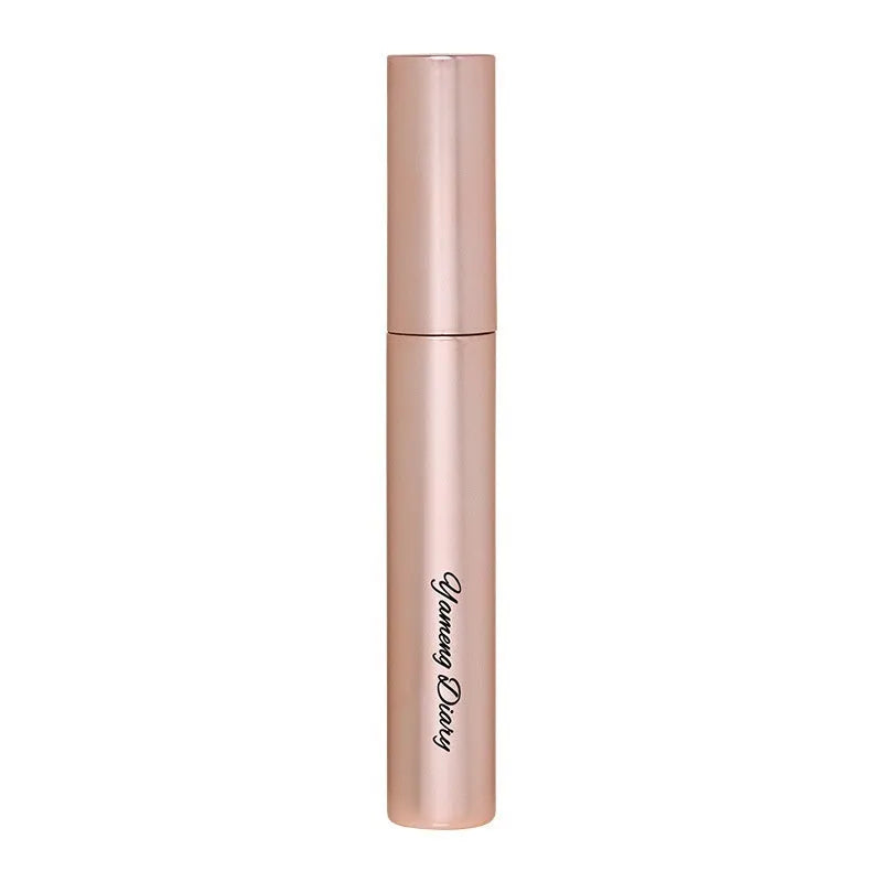 Long curling mascara tube with applicator brush in black or brown colour options for eyelash definition