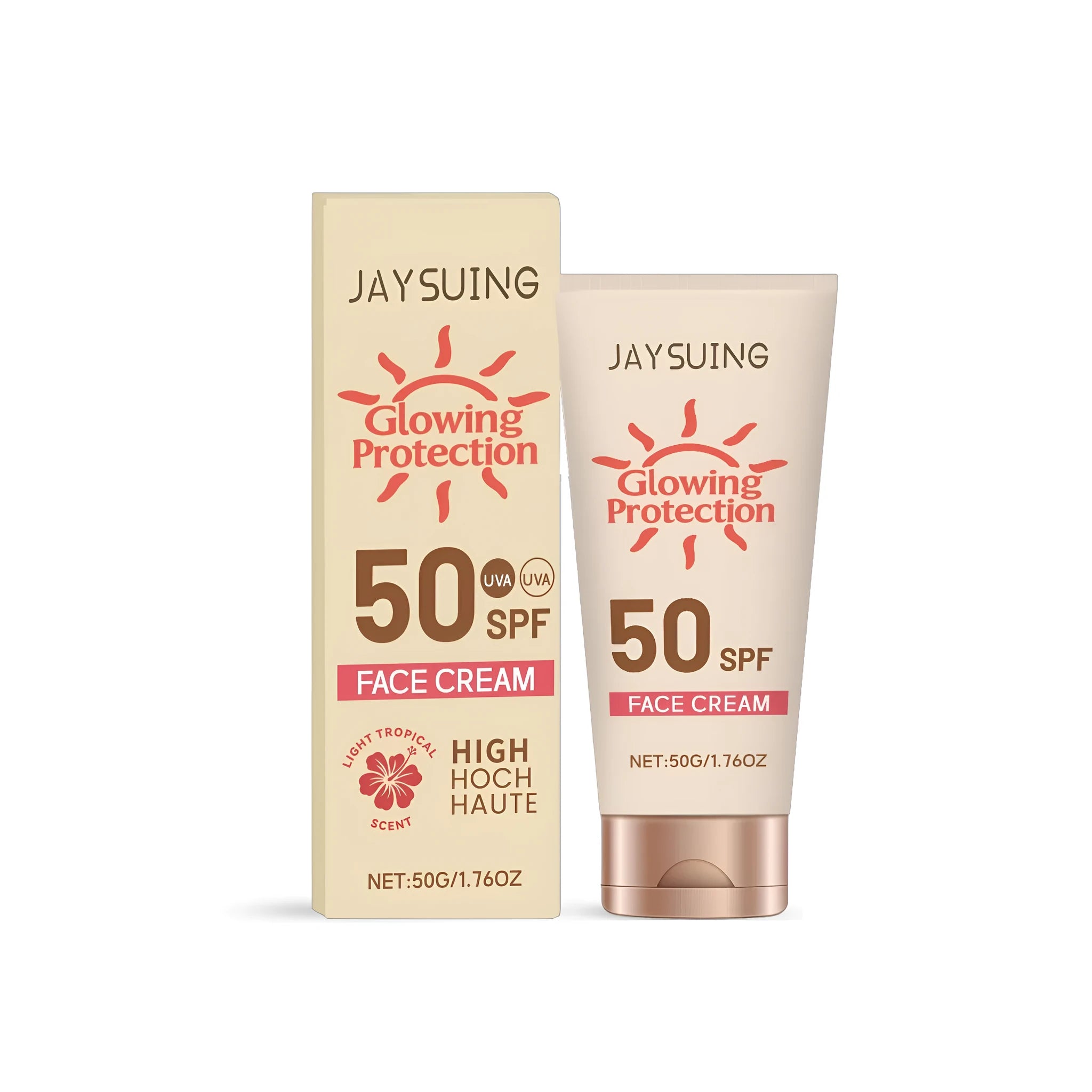 Waterproof facial sunscreen 50g tube with mango and guava extracts for UV protection