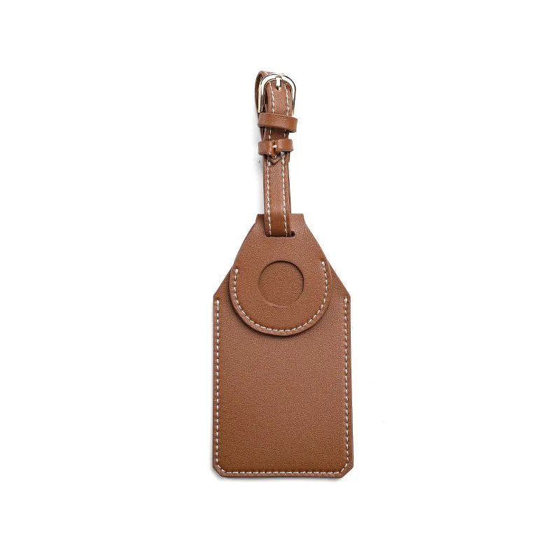 PU PVC luggage tag protective cover in black, brown and orange colour options