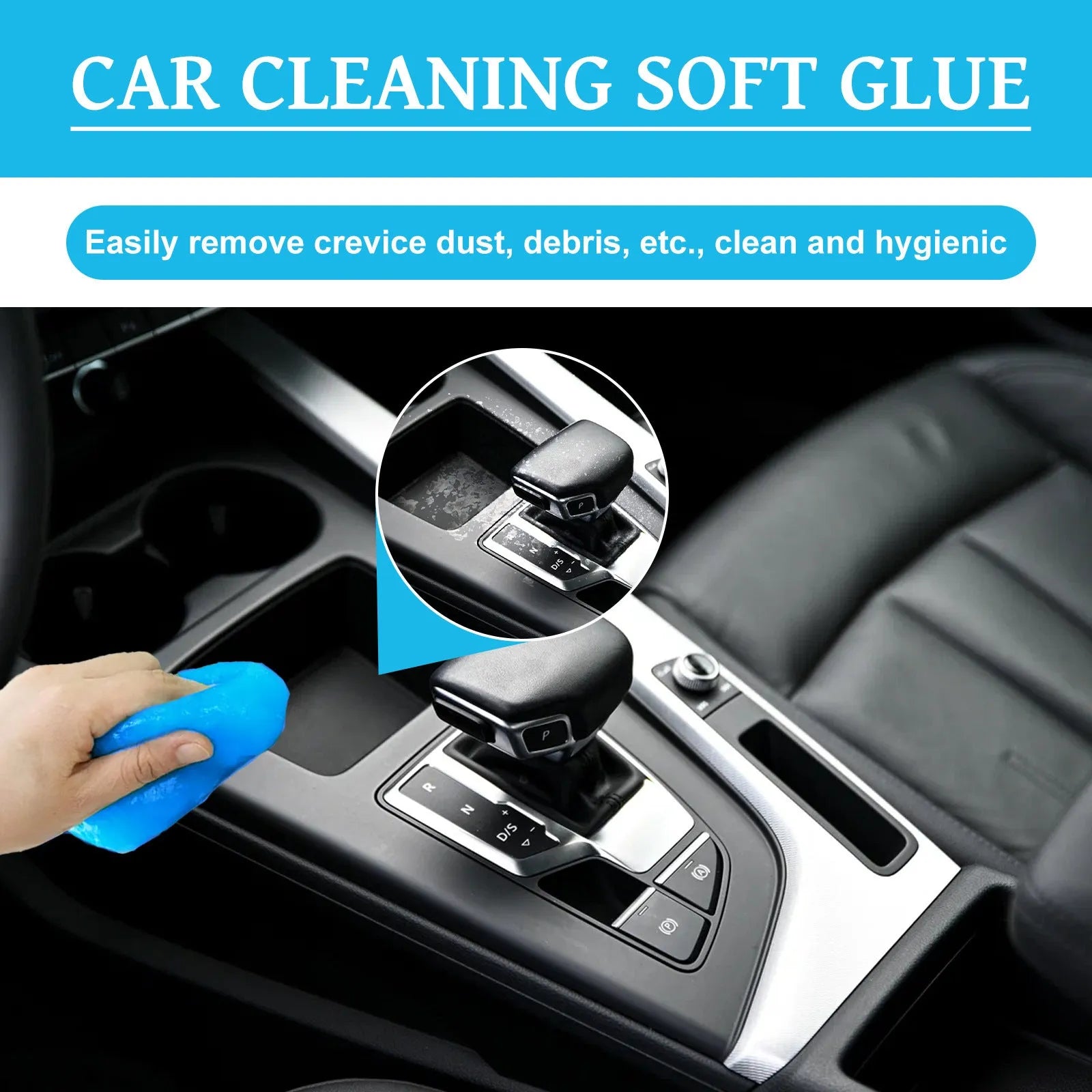 70g car cleaning soft gel adhesive for interior dust removal from dashboard vents and remote controls