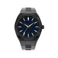 Men's business watch with frosted stainless steel case and luminous markers in silver, gold or black options