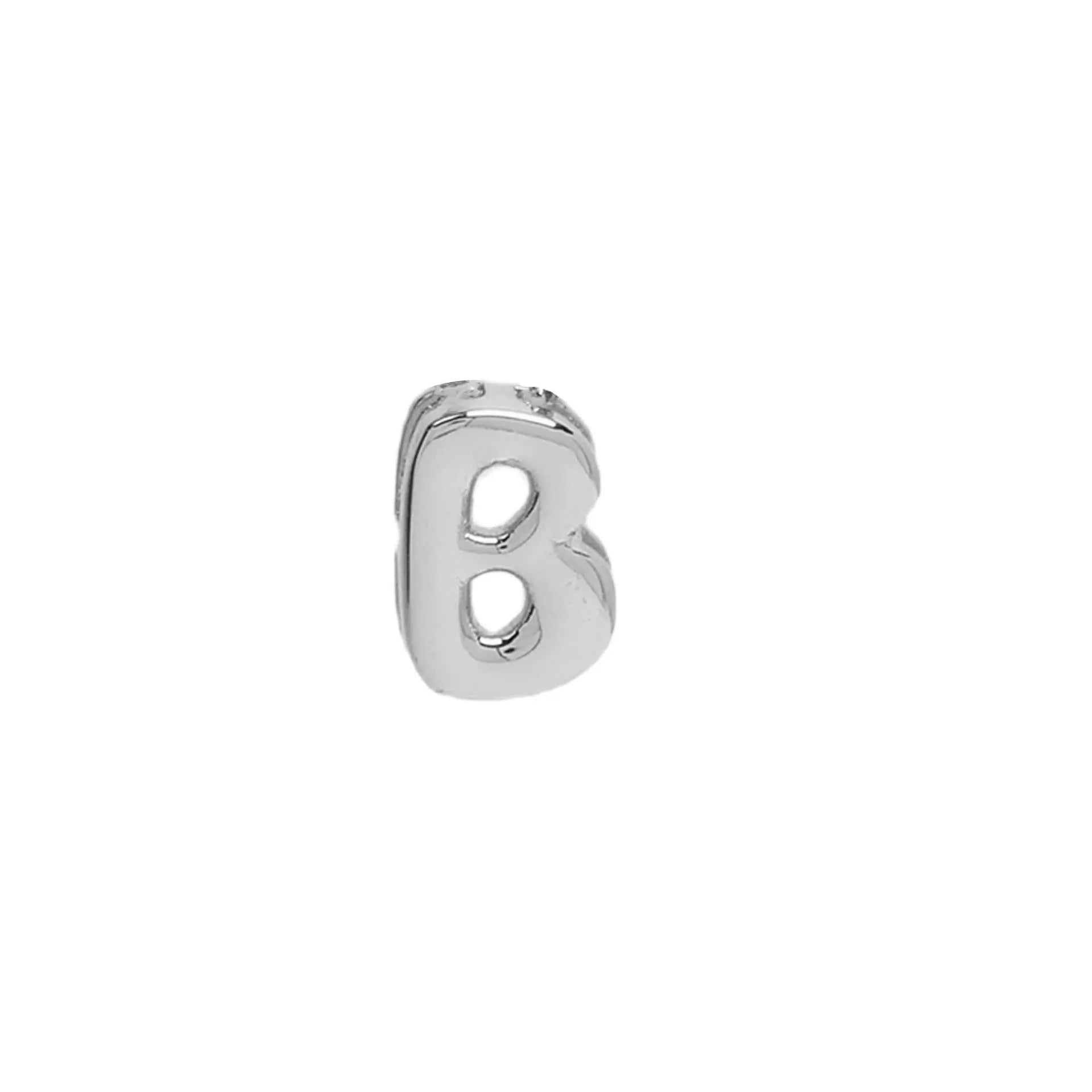 18k electroplated gold DIY letter name bracelet with smooth bubble surface on copper alloy