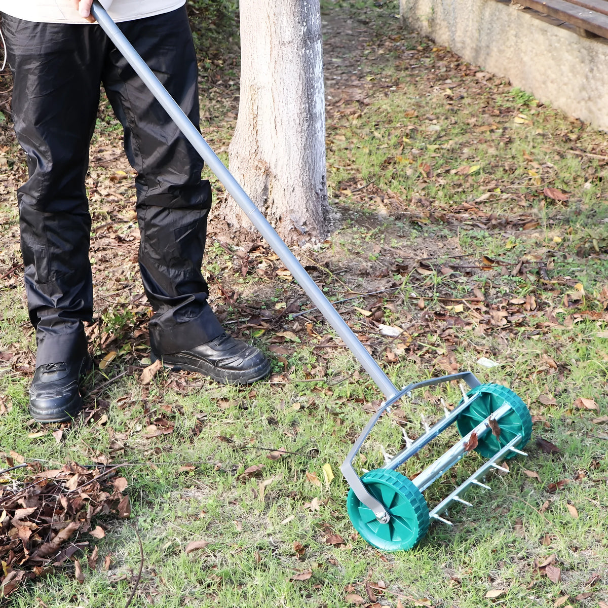 GL1201 manual lawn aerator soil ripper A3 steel garden tool trimmed