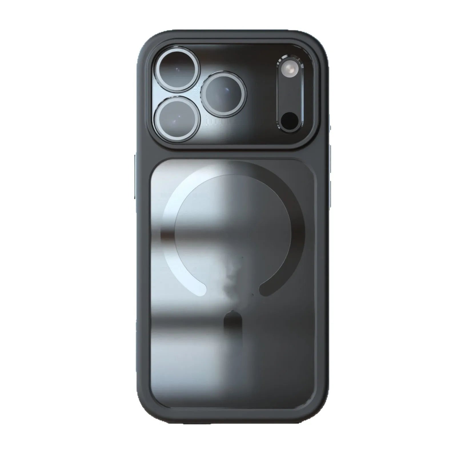 Magnetic iPhone 17 Pro Max case in black colour showing two-in-one design
