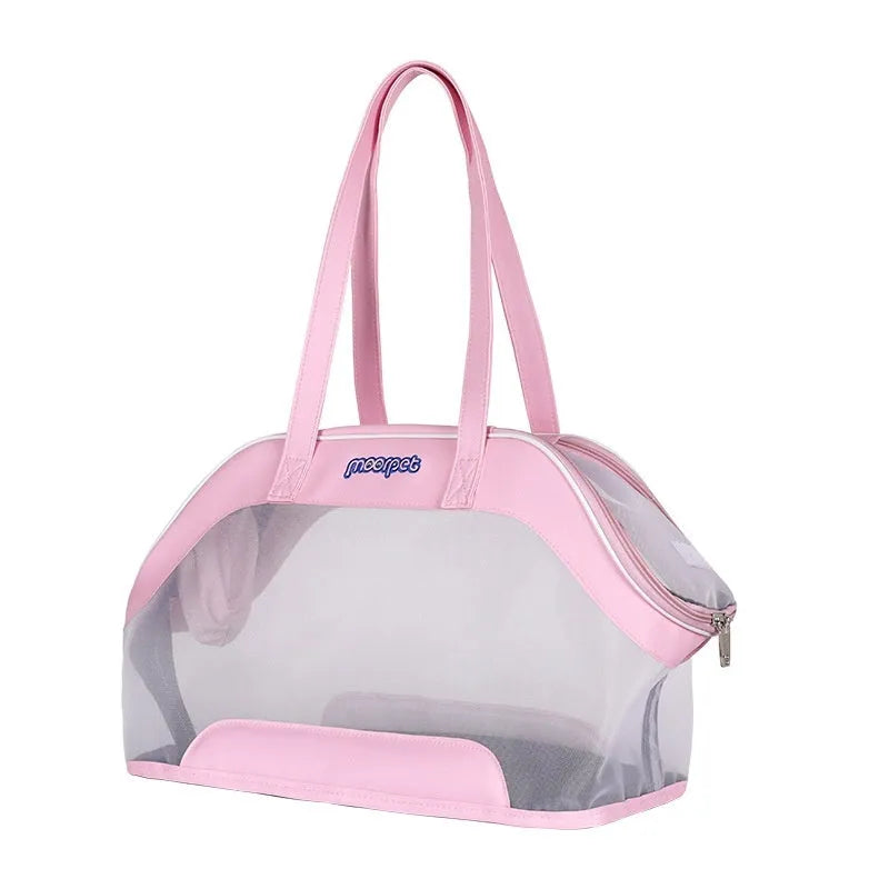MOORPET leather cat carrier bag in solid colour with 25 litre capacity