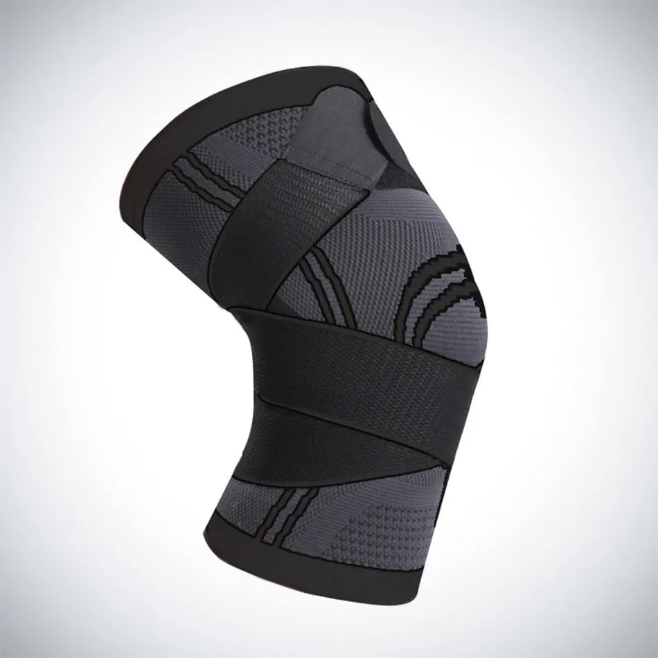 Single non-slip sports knee pad made of nylon cloth, shown in one of six available colours.