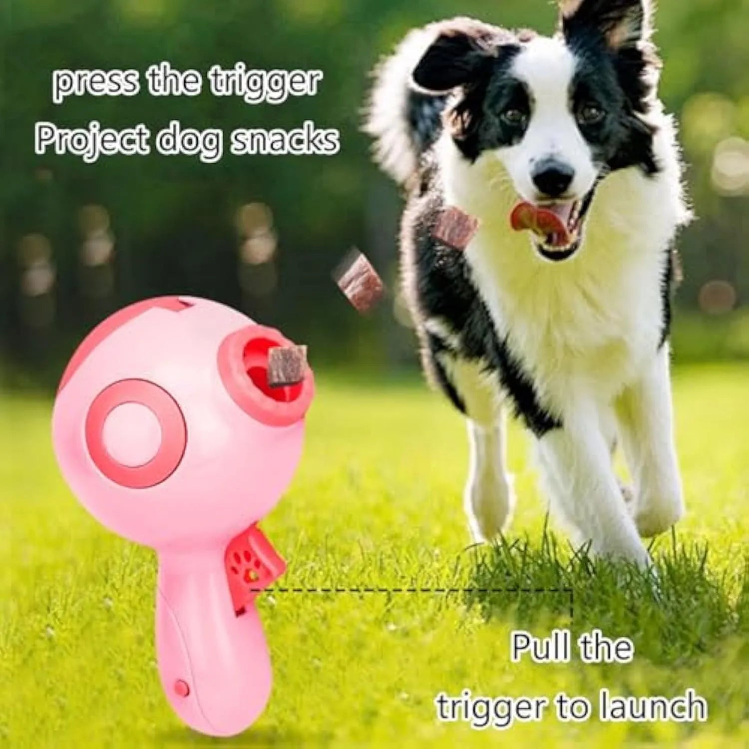 Green interactive dog treat dispenser toy with remote feeding function for training and slow feeding