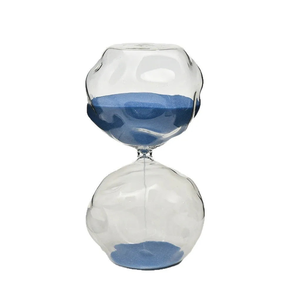 Nordic home borosilicate glass sand clock timer with special-shaped design and coloured sand