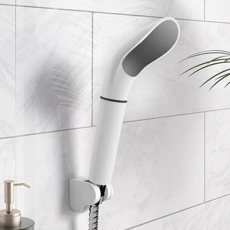 Plastic water saving filter shower head with black finish and rain spray function