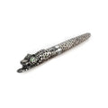 Metal embossed pen for business gifts in Ancient Silver or Gold finish on white background.