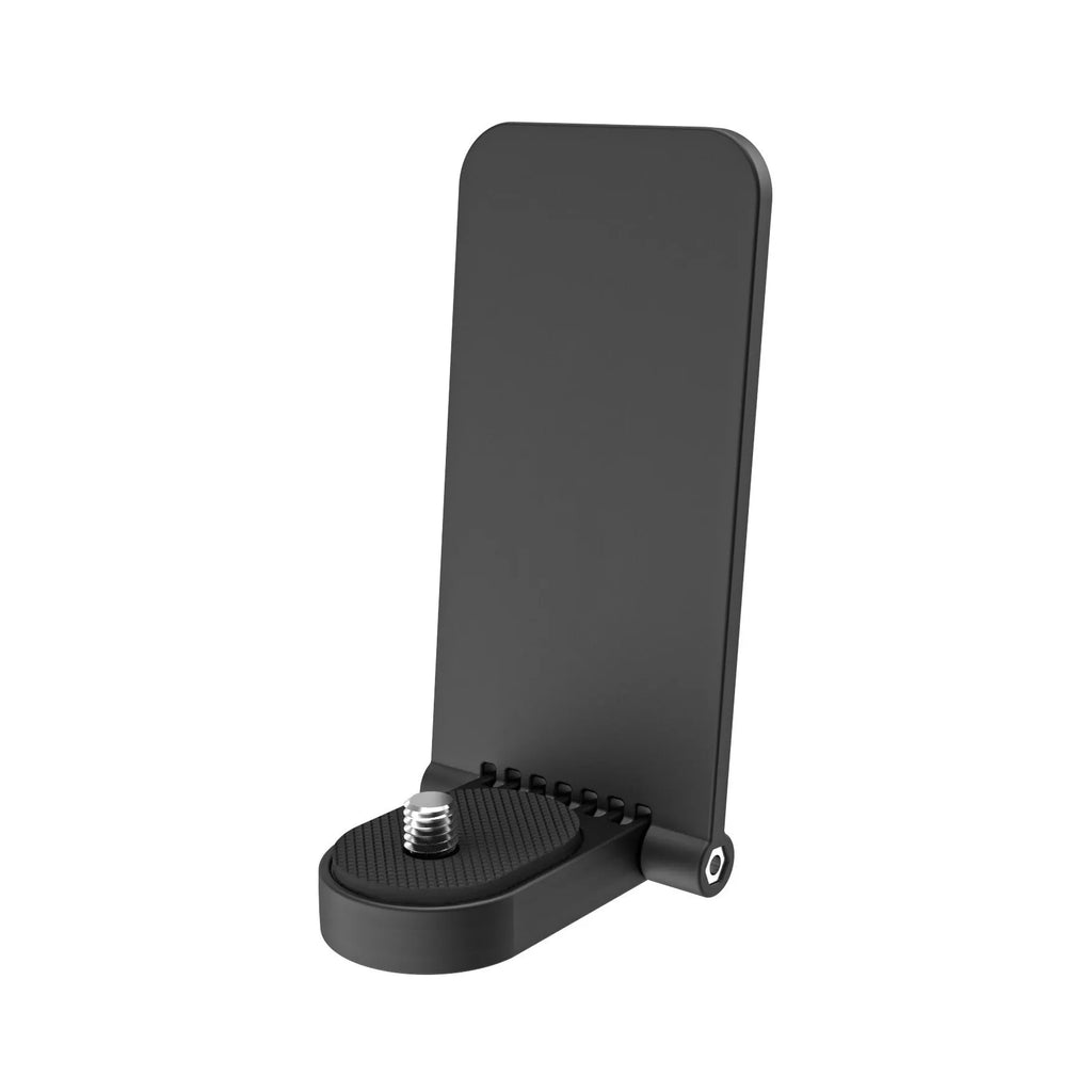 Black Insta360 X4 magnetic bracket base with angle adjustable design and handheld handle