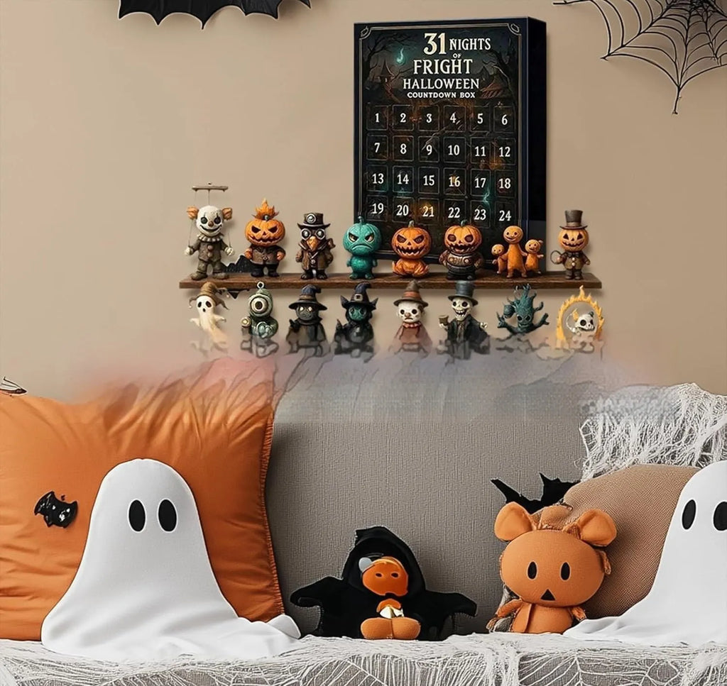 Halloween horror countdown box blind box with resin decorations