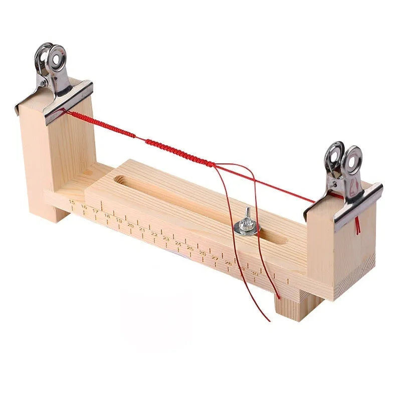 Solid wood handmade weaving machine DIY tool with fixing rack for jewellery crafting