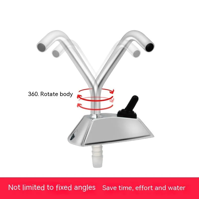 RV rotating faucet with electronic control in 316 stainless steel mirror finish