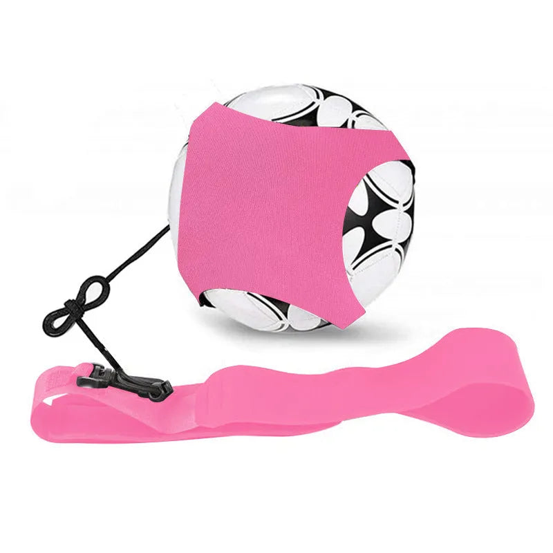 Purple neoprene football juggling training belt with pentagon pattern for solo practice drills
