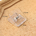 Square plastic photo note holder in white, black, or transparent measuring 3.2cm x 3cm