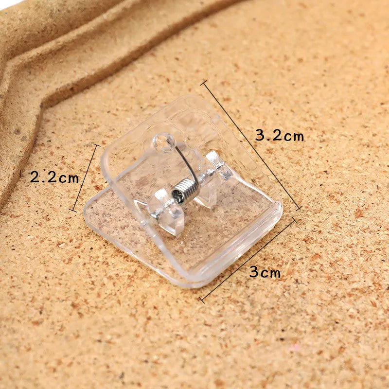 Square plastic photo note holder in white, black, or transparent measuring 3.2cm x 3cm