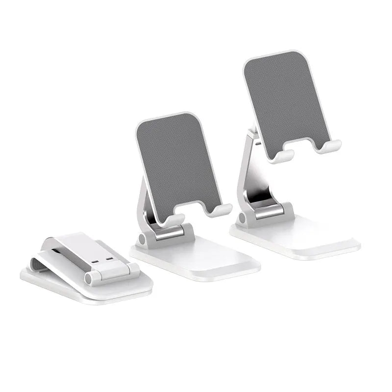 Folding portable aluminium alloy desktop phone tablet stand in four colour options