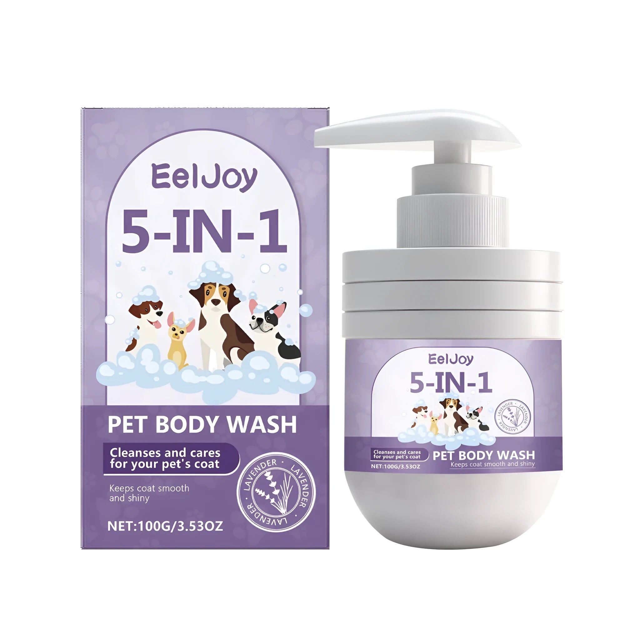 Pet shampoo tube with ginger and lavender extracts 100g for dogs and cats