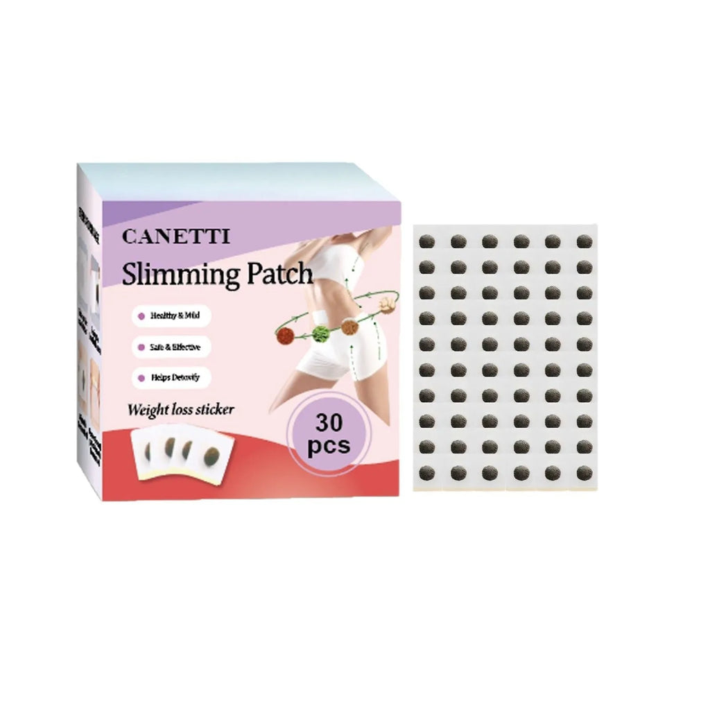 Herbal slimming belly button patch in brown, 30 count pack for waist tightening