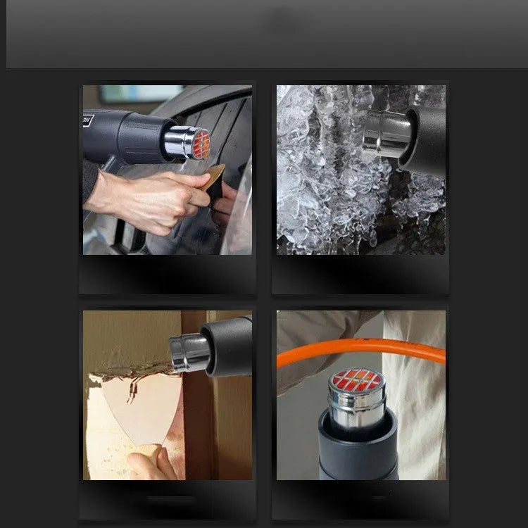 2000W industrial electric hot air tool with two-gear switch and anti-slip insulation shell.