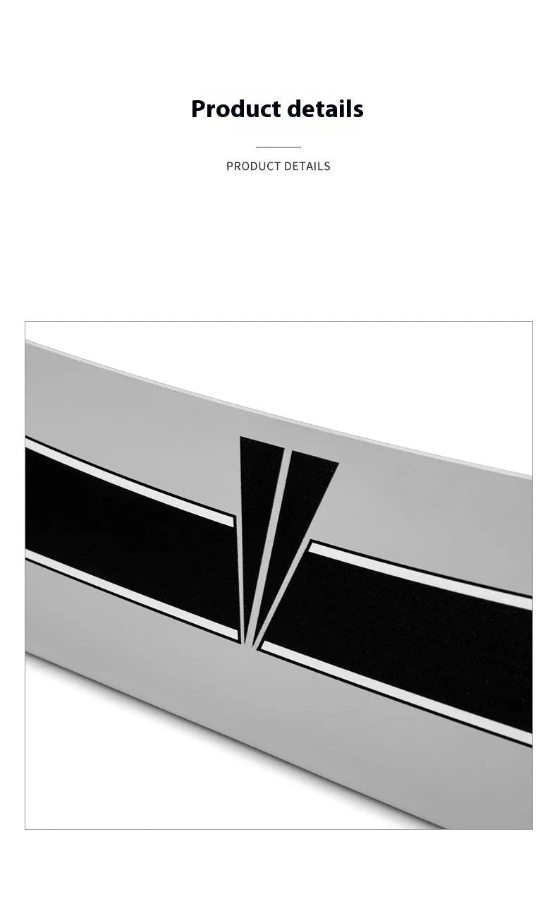 A white PVC golf putter trajectory balance simulator with an adjustable push rod balancer on a grey surface.