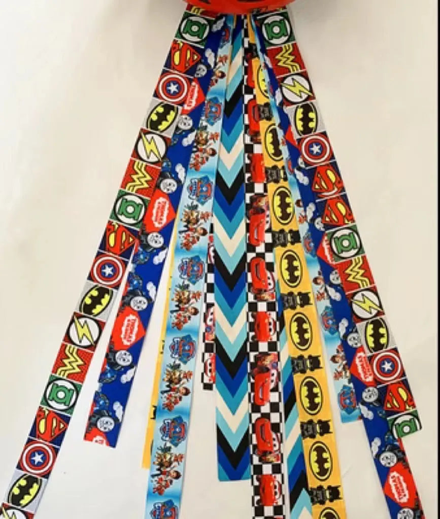 Children's helmet decorative streamers in multiple colours for skating and ski safety gear