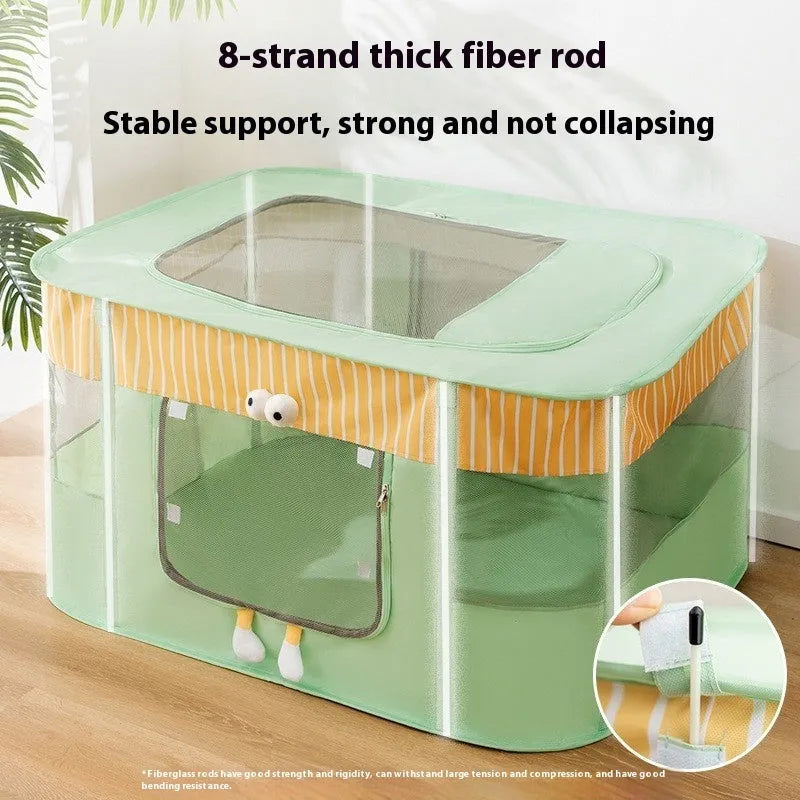 Foldable cat nest tent in brown bear colour, Oxford cloth, for indoor cat rest