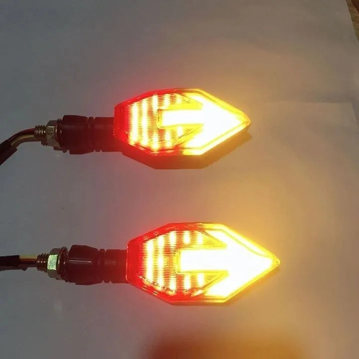Arrow-shaped LED motorcycle directional signal lamp with ABS plastic housing