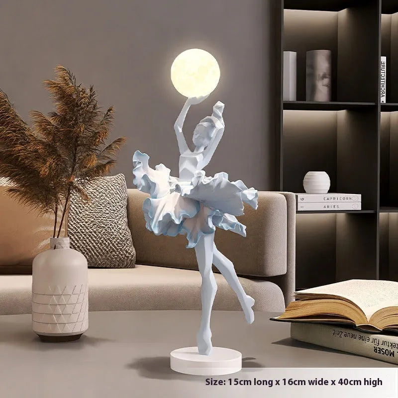 Resin decorative night light with USB charging in four colour options