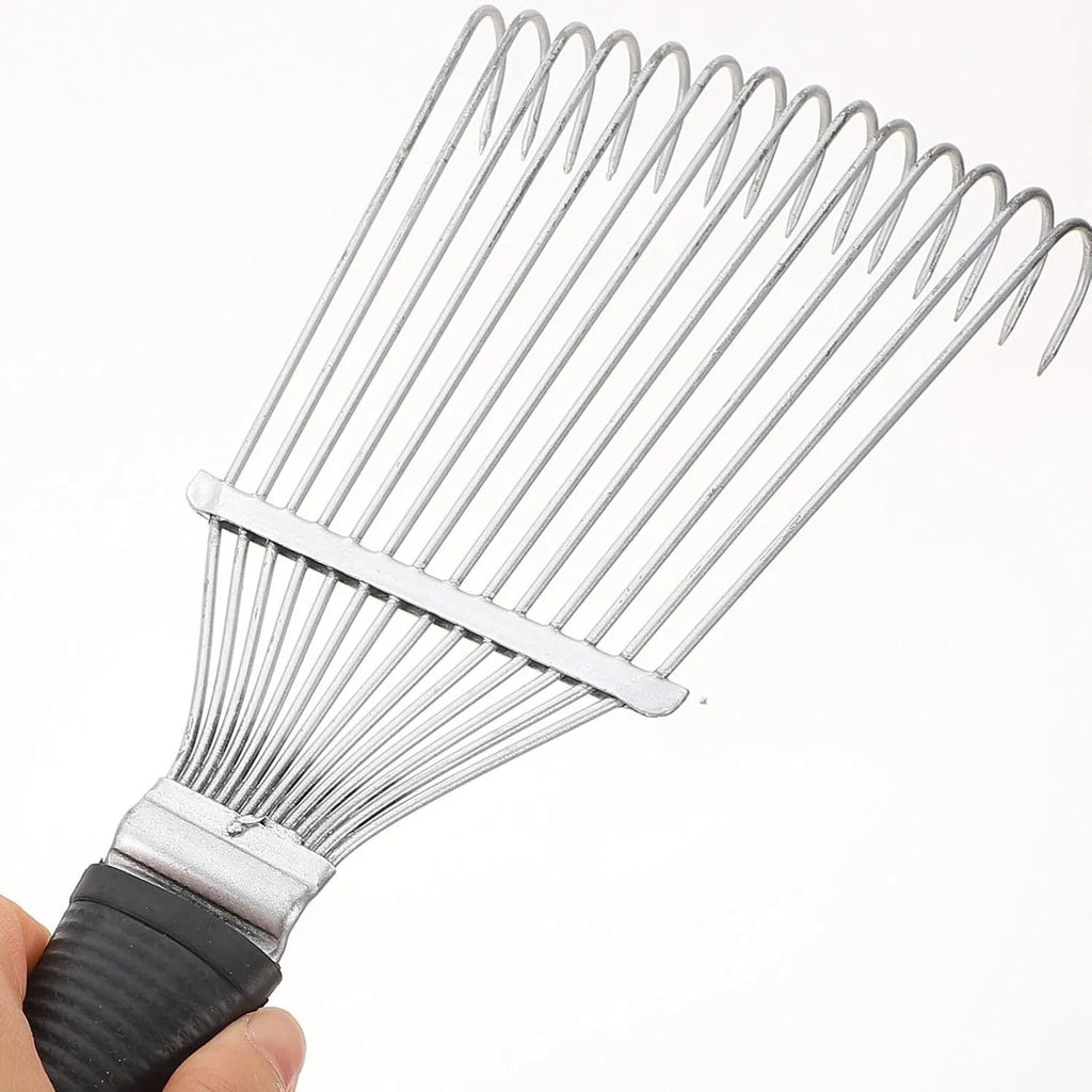 Stainless steel dematting brush rake for pet and horse grooming with 33cm length