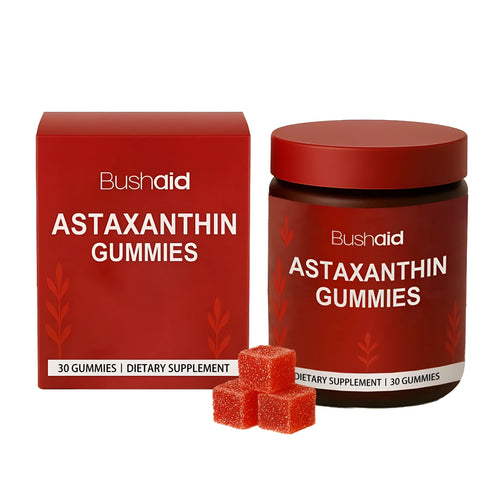 Astaxanthin gummies dietary supplement with vitamin C and zinc in soft candy format