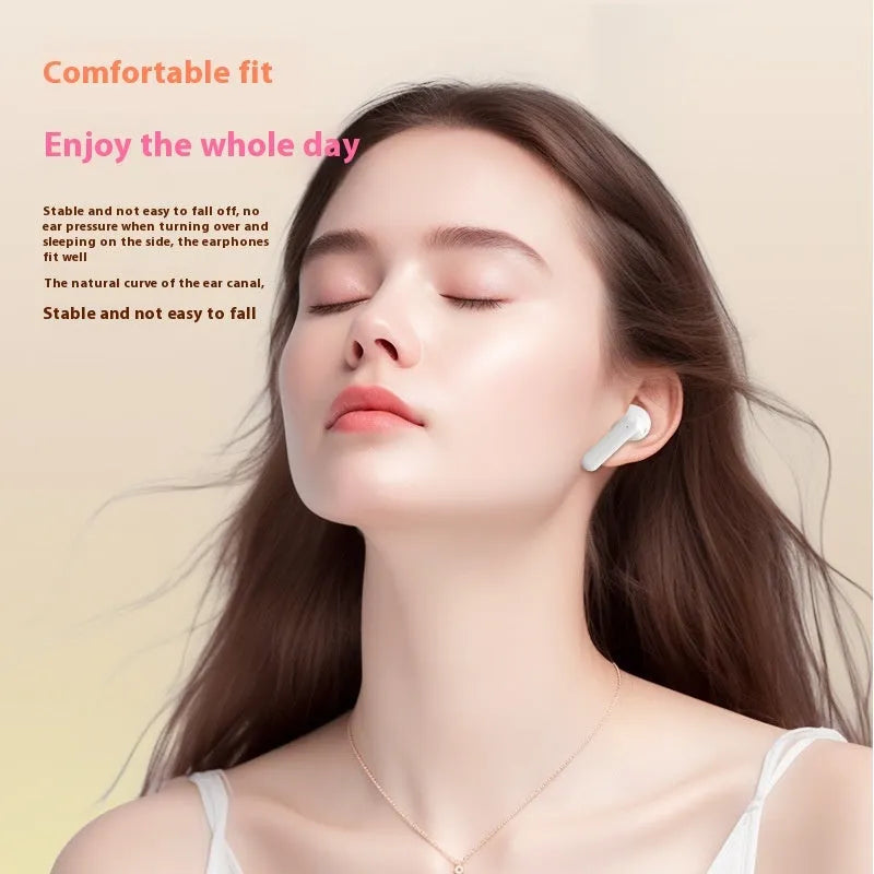 H19 mini Bluetooth headset in black with noise reduction and wireless sports-style design