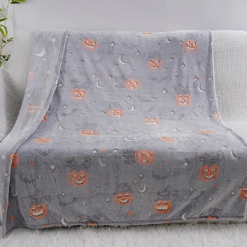 Children's cartoon style flannel blanket for air conditioner cover in two sizes.
