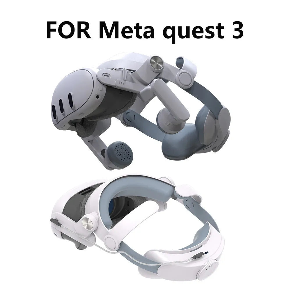 VR head wear accessory with ABS frame, hot pressed cotton pad, and optional 5000mAh battery for Q3 T3 goggles