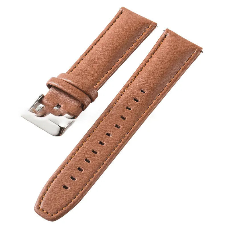 22mm real cowhide leather watch strap in black for Huawei band replacement