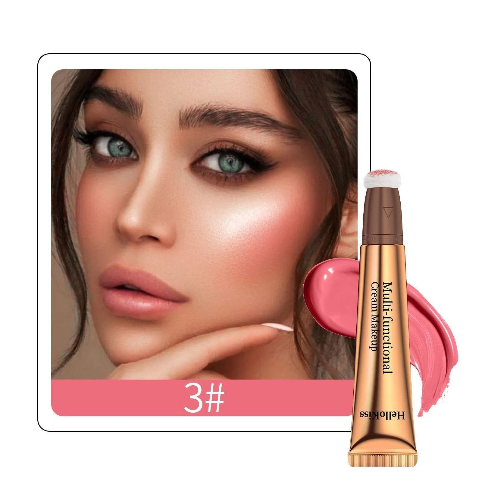 Makeup highlight and contour pen with sponge tip applicator, 15ml size.