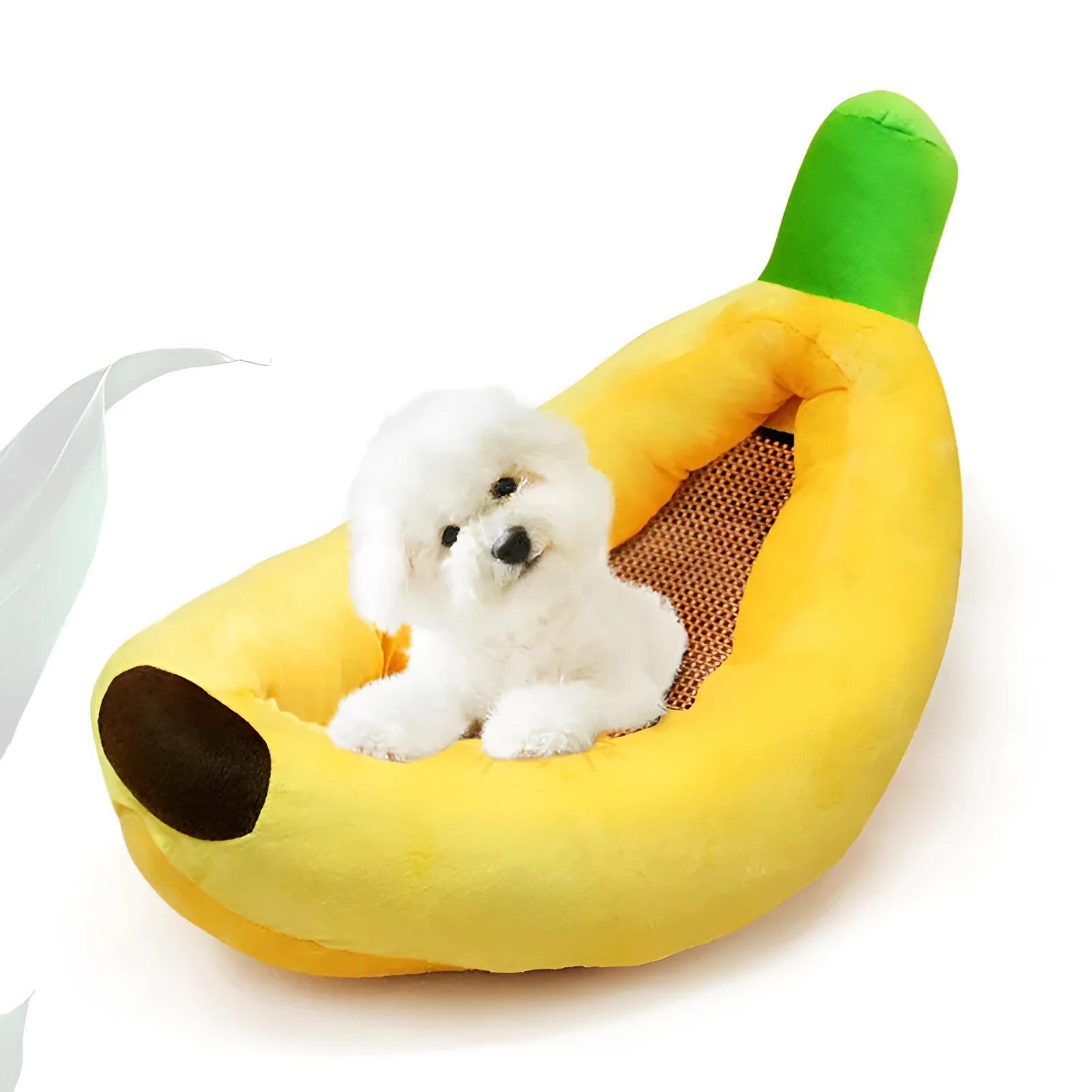 Yellow cloth kennel mat with zipper removable cover available in sizes XS to L for dogs and cats