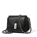 Soft PU women's crossbody shoulder bag with sandwich pockets and phone compartment in horizontal square shape