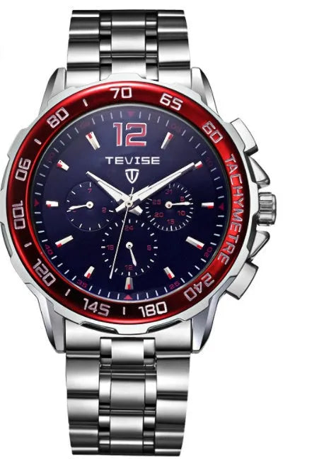 Men's automatic mechanical casual sports watch with pointer display and 30-metre waterproof rating