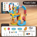 Children's 55-piece plastic track cube building blocks toy with USB charging Basic Edition