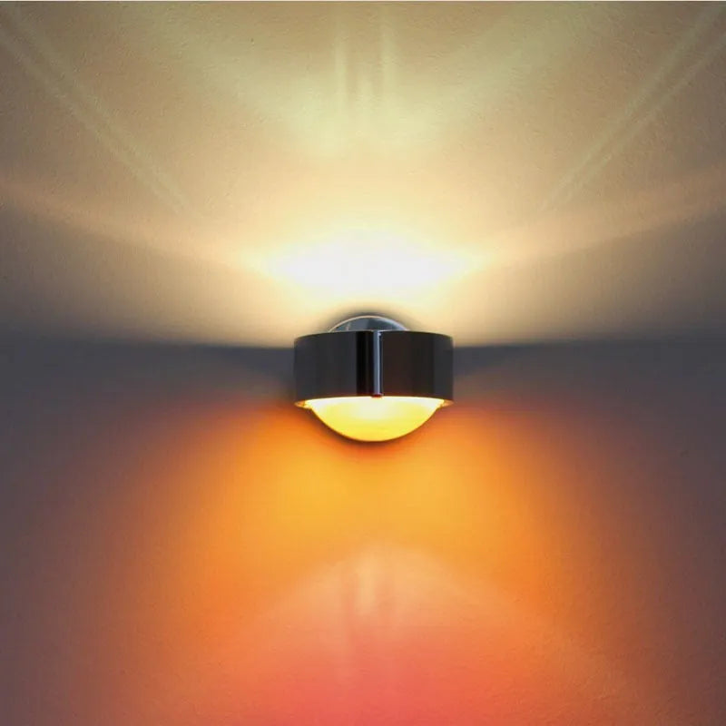 Modern small wall lamp in black finish for bedroom bedside or hallway